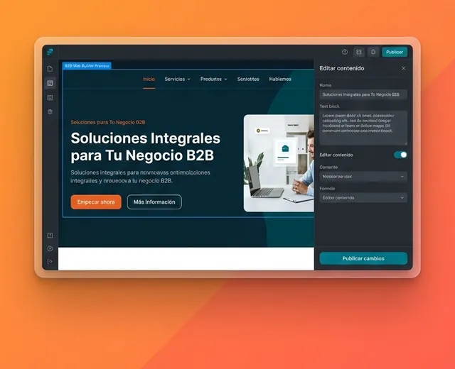 Landing B2B con panel CMS editable