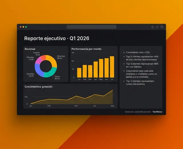 Reporte ejecutivo trimestral con charts